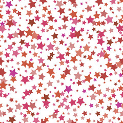 Seamless abstract pattern with stars of different colors and size.
