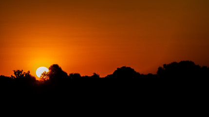 Coucher de soleil en Namibie en Afrique