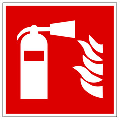 Rot weißes Feuerlöscher Schild Vektor