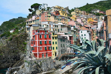 Fototapeta na wymiar Village Coloré Riomaggiore Cinque Terre Italie