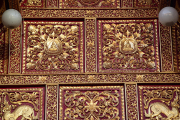 Buddhist temple details, Chiang Mai, Thailand