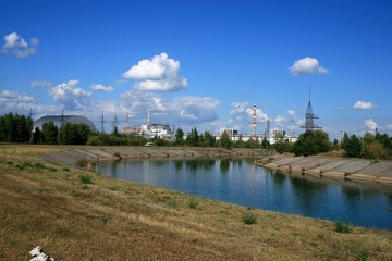 Fototapeta na wymiar view of the Chernobyl nuclear power plant