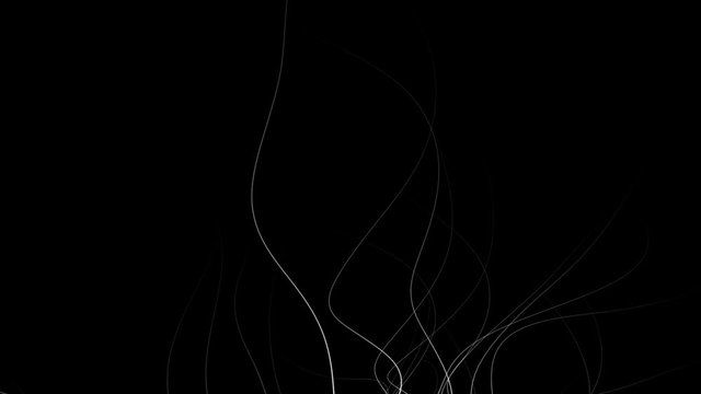 seamless graphic background in plant-style - white on black (FULL HD)