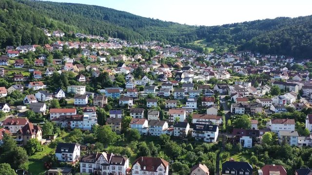 Eberbach am Neckar von oben  