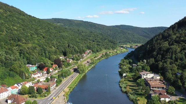 Eberbach am Neckar von oben  