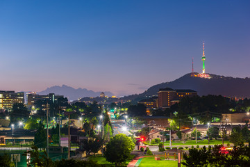 Fototapeta na wymiar Seoul City Skyline,South Korea