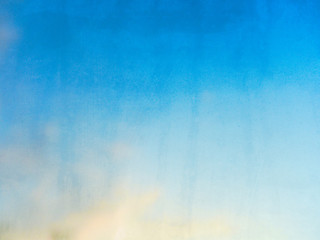 Abstract bright blue background, with gradient and blend colors, with the transition to warm tones at the bottom of the picture Soft focus