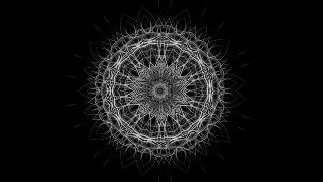 complex abstract round mandala growing and changing - seamless looping (FULL HD)