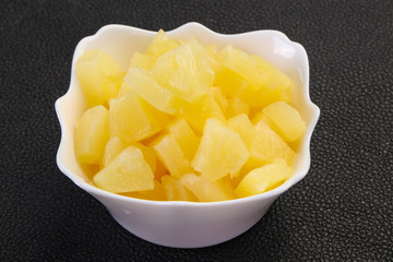 Marinated pineapple pieces