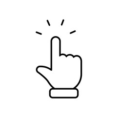 Hand clicking icon. Finger cursor vector.