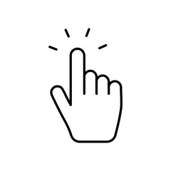 Hand clicking icon. Finger cursor vector.