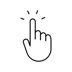Hand clicking icon. Finger cursor vector.
