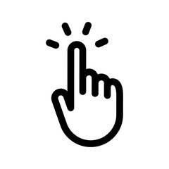 Hand clicking icon. Finger cursor vector.