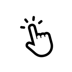 Hand clicking icon. Finger cursor vector.
