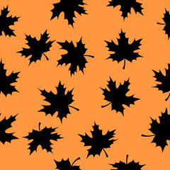maple leaves seamless pattern