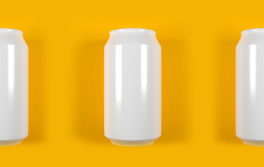 3d realistic tin can. Packaging for beverage. Black and blank tin can for your packaging design.3D rendering. Realistic mock up.