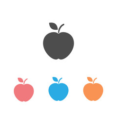 Apple vector icon set. Apple fruit background