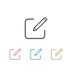 Edit Icon Set. Pencil icon for simple flat style ui design - Vector