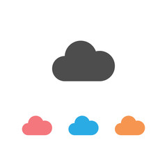 Music streaming service icon set isolated on white background. Sound cloud computing, online media streaming, online song, audio wave. Vector