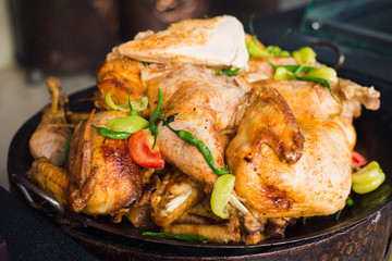 baked chicken with vegetables