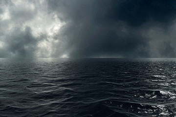 Stormy weather on the ocean