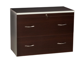 Office furniture on white background.