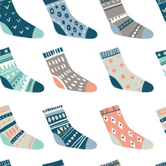 Winter vector seamless pattern