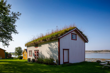 Fototapeta na wymiar Old house in countryside in Northern Norway