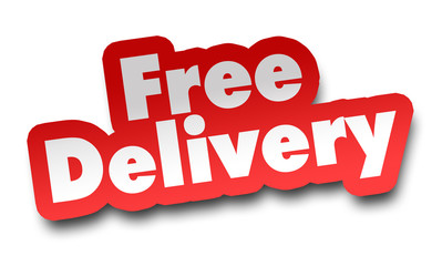 free delivery concept 3d illustration isolated