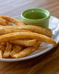 French fries and ketchup