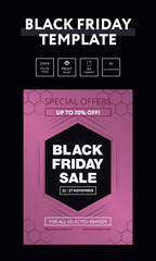 Black friday template banner and flyer