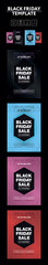 Black friday template banner and flyer