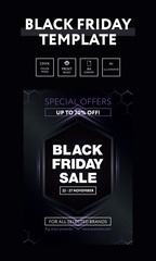 Black friday template banner and flyer
