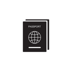 Passport Icon. Identification or Pass Document Illustration As A Simple Vector Sign Trendy Symbol in Glyph Style for Design and Websites, Presentation or Mobile