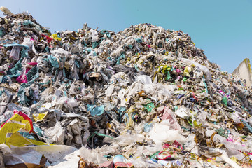 waste plastic bottles and other types of plastic waste 