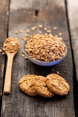 Cookies with whole grain oatmeal.