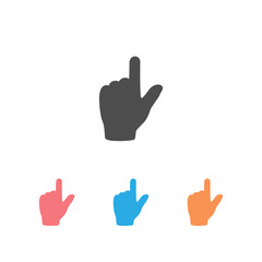 Fototapeta premium Touch hand, vector set icon on white