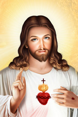 Divine Mercy of Jesus - obrazy, fototapety, plakaty