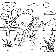 Dot to dot. Coloring book.