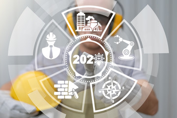 2020 industry yaer goals plans success construction concept.