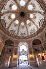 Fototapeta na wymiar Beautiful dome in the aisle of the Hofburg Palace in Vienna, Austria