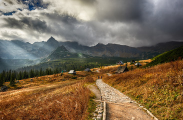 Naklejka na ściany i meble Gasienicowa valley in Tatra mountains - Poland