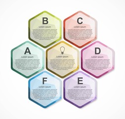 Abstract options infographics template. Infographics for business presentations or information banner.