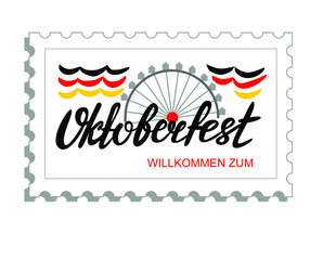 Oktoberfest lettering in the form of the stamp