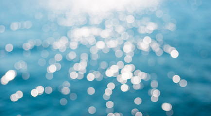 Blurred blue sea water for background, nature background concept