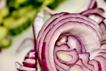 Fototapeta premium Fresh cut onion