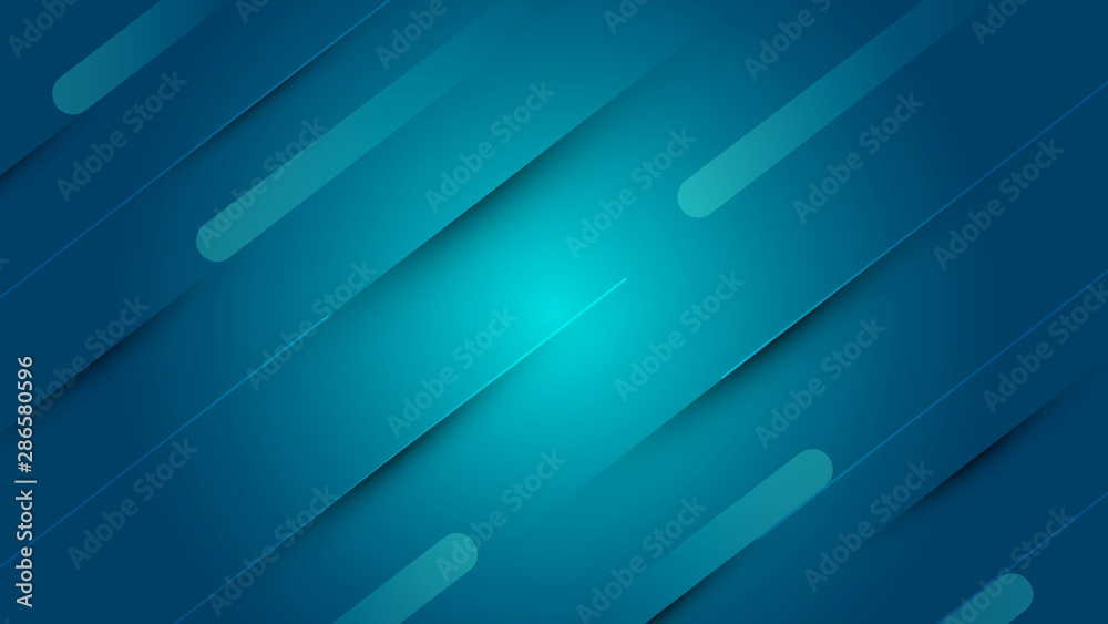 Wall mural Modern geometric background in teal color