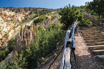 Natural phenomenon Devil's Town / Đavolja varoš in southern Serbia
