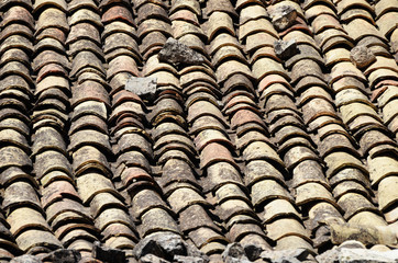 Medieval roof pattern,Italy