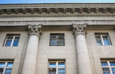 Building exterior with columns